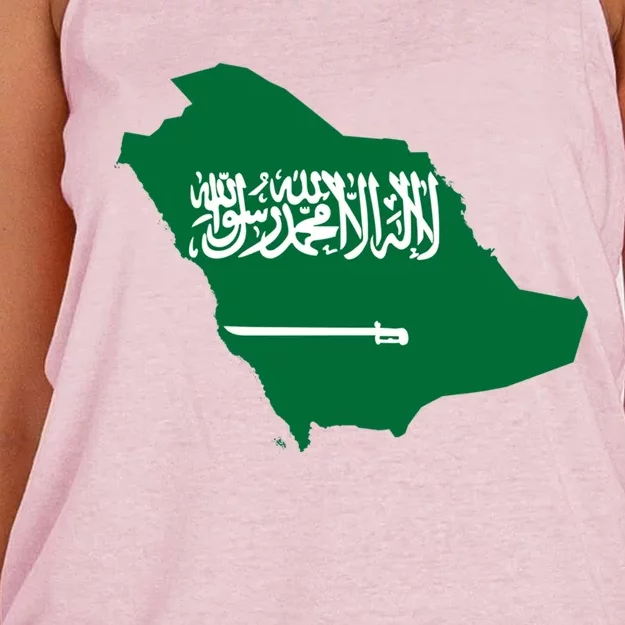 Proud Saudi Arabia For Saudi National Day Gift Women's Knotted Racerback Tank