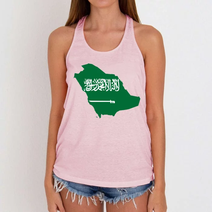 Proud Saudi Arabia For Saudi National Day Gift Women's Knotted Racerback Tank