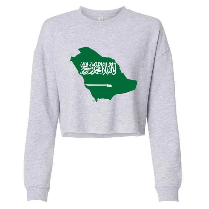 Proud Saudi Arabia For Saudi National Day Gift Cropped Pullover Crew