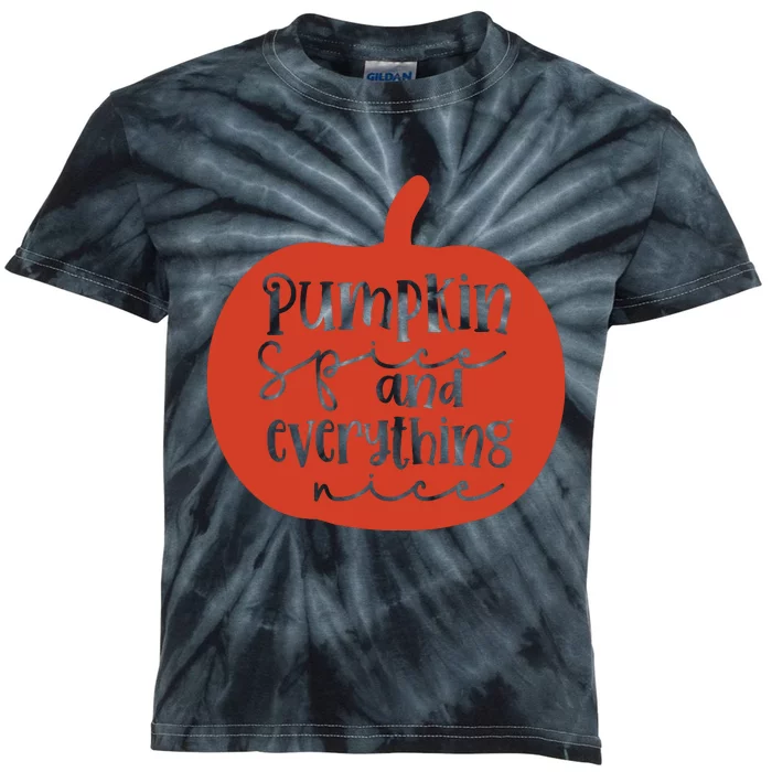 Pumpkin Spice And Everything Nice Kids Tie-Dye T-Shirt