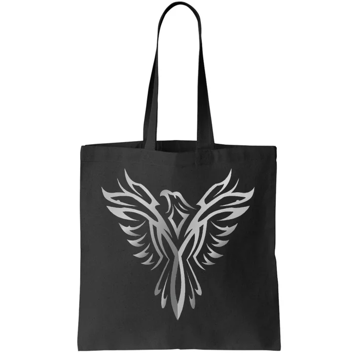 Phoenix  Silver Animal Graphic Art Design Tote Bag