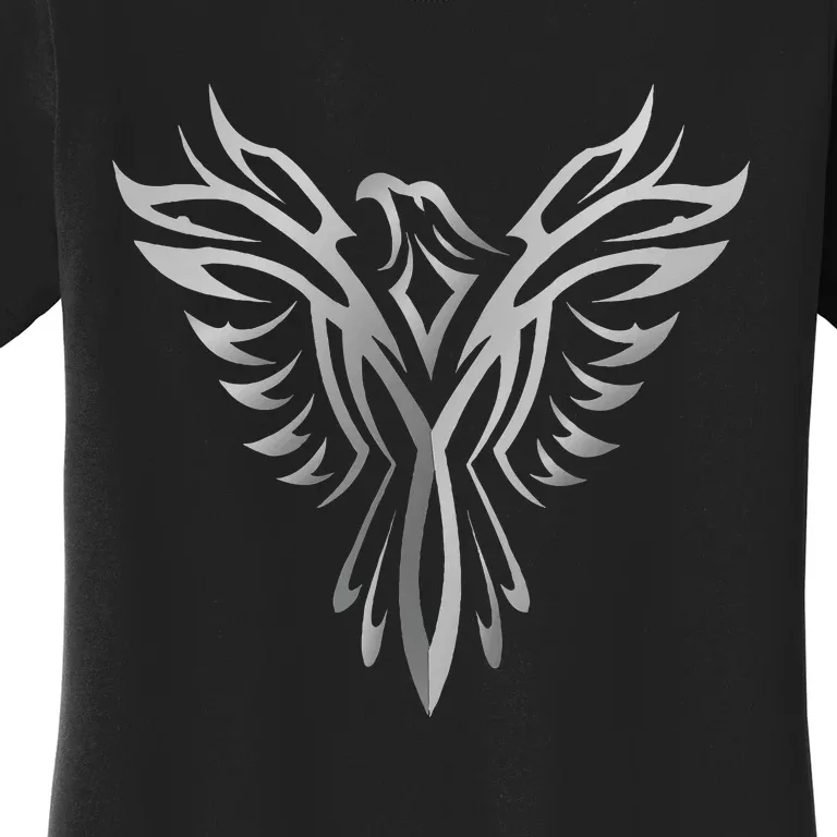 Phoenix  Silver Animal Graphic Art Design Women's T-Shirt