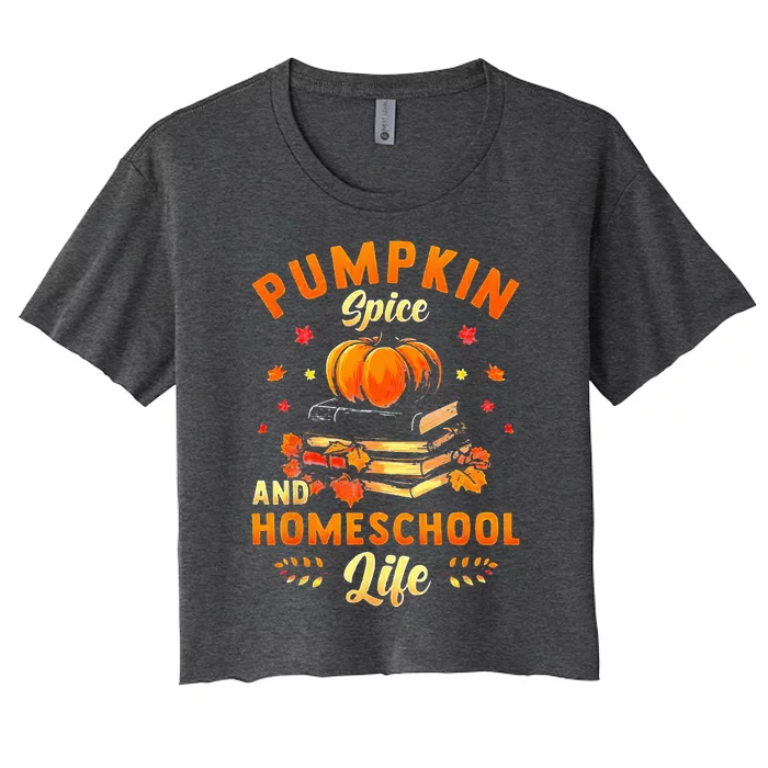 Pumpkin Spice And Homeschool Life Women's Crop Top Tee