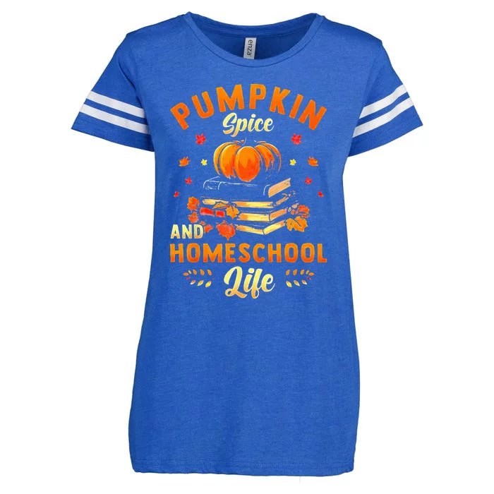 Pumpkin Spice And Homeschool Life Enza Ladies Jersey Football T-Shirt