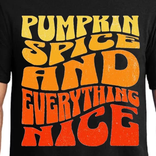 Pumpkin Spice And Everything Nice Fall Autumn Thanksgiving Pajama Set