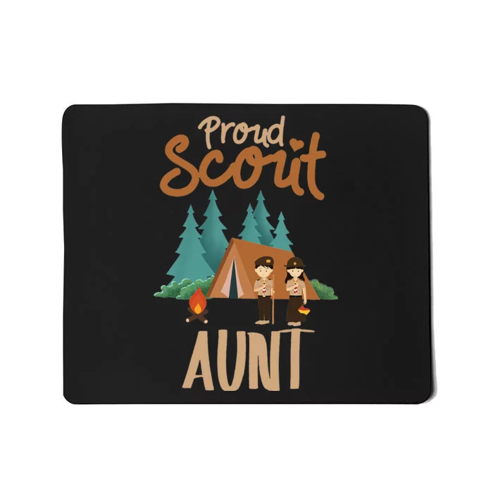 Proud Scout Aunt Camping Scout Scouting Leader Mousepad