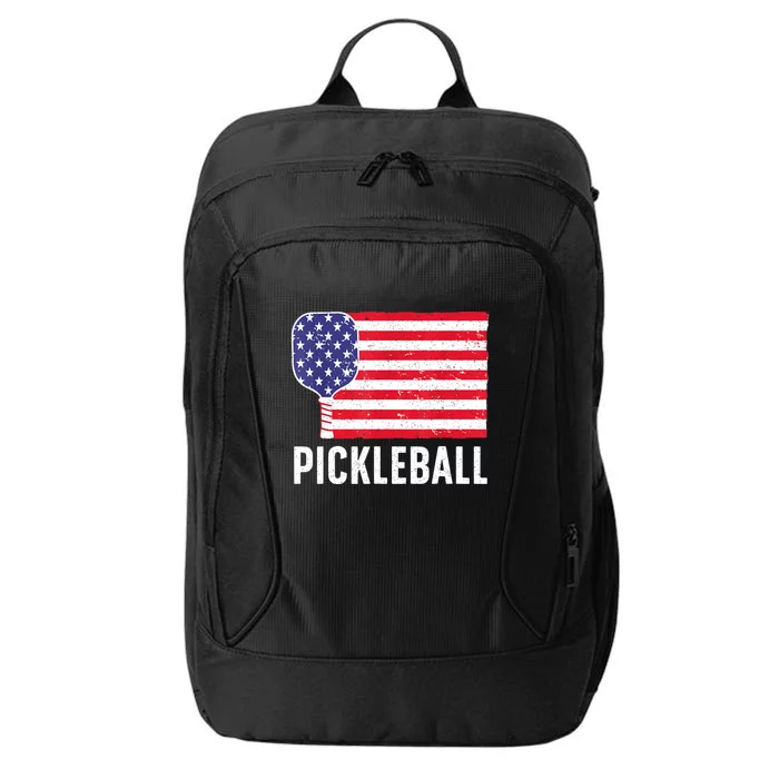 Paddle Sport American Flag Pickleball Lover Gift City Backpack