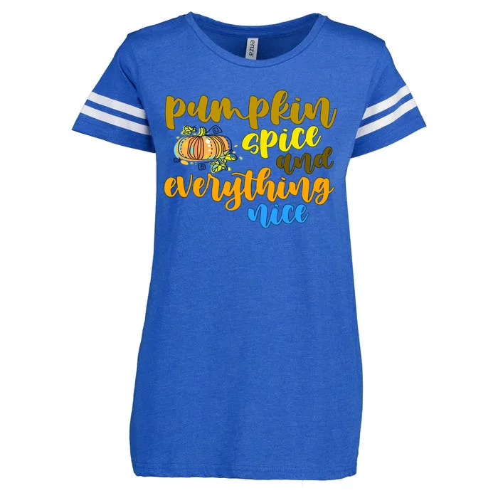 Pumpkin Spice And Everything Nice Halloween Enza Ladies Jersey Football T-Shirt