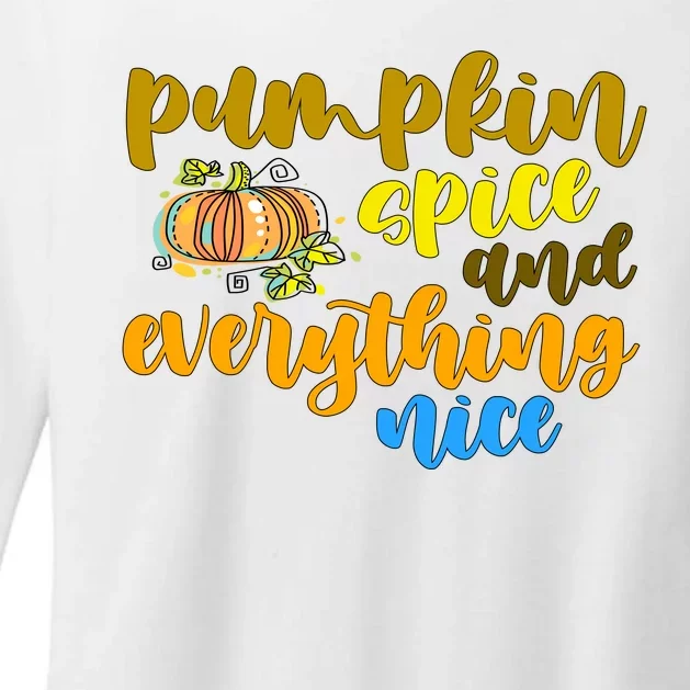 Pumpkin Spice And Everything Nice Halloween Womens CVC Long Sleeve Shirt