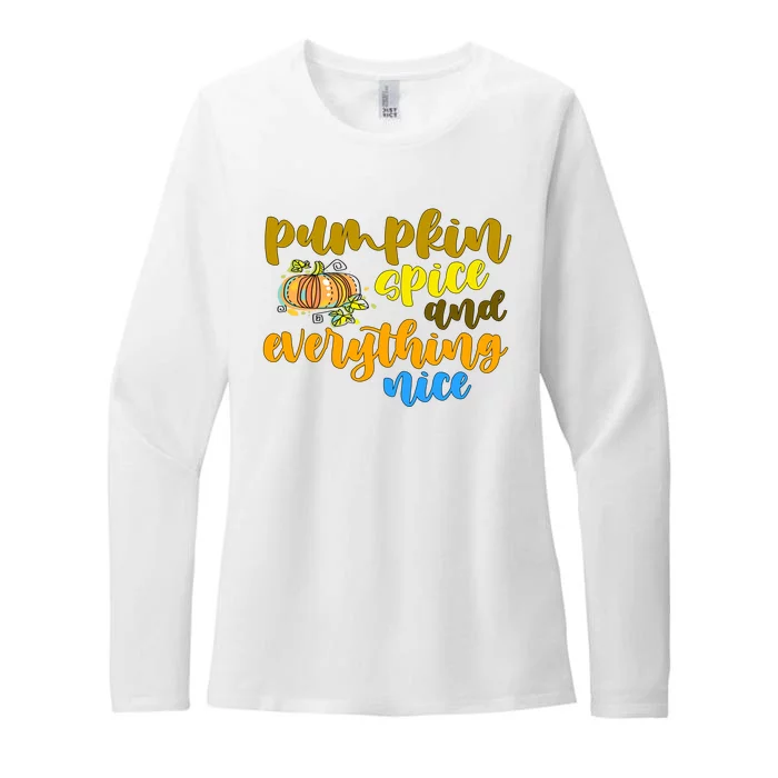 Pumpkin Spice And Everything Nice Halloween Womens CVC Long Sleeve Shirt