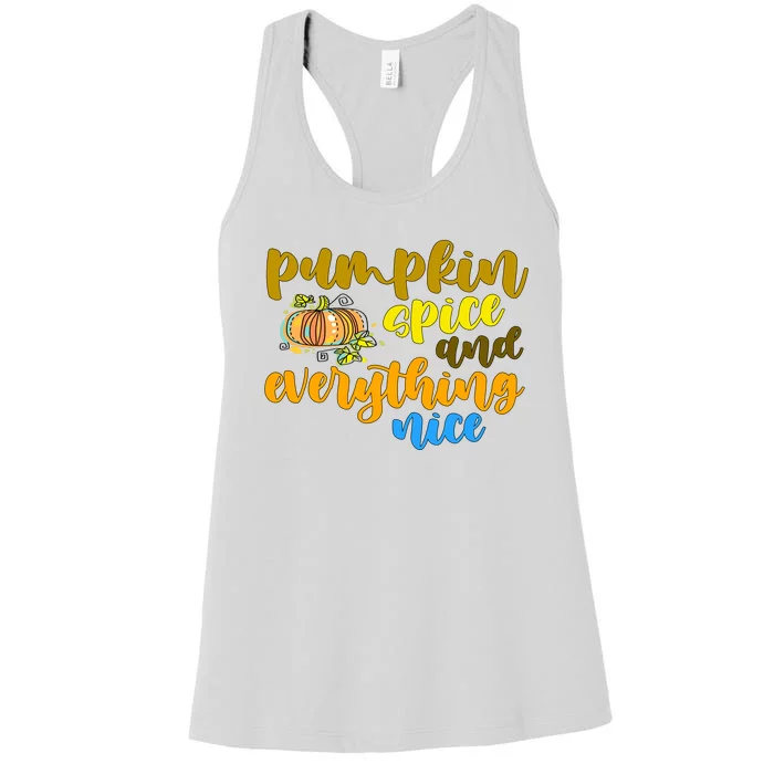 Pumpkin Spice And Everything Nice Halloween Women's Racerback Tank