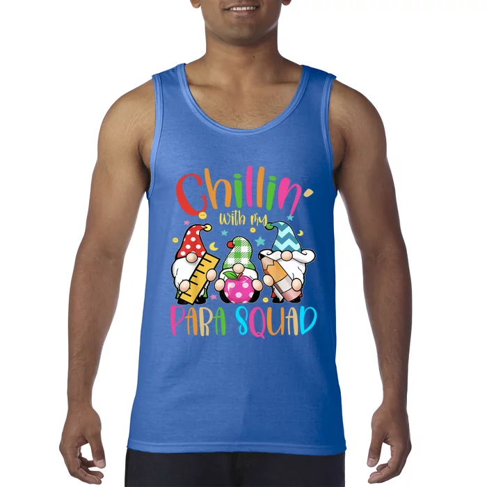 Para Squad Aka Teacher Christmas Chillin With My Gnomies Funny Gift Tank Top