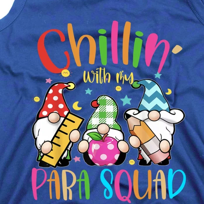 Para Squad Aka Teacher Christmas Chillin With My Gnomies Funny Gift Tank Top