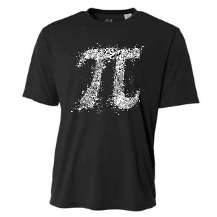 Pi Symbol Action (Drip Art) Painting Splatter Bw Gift Cooling Performance Crew T-Shirt