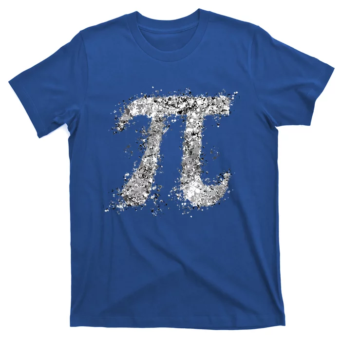 Pi Symbol Action (Drip Art) Painting Splatter Bw Gift T-Shirt