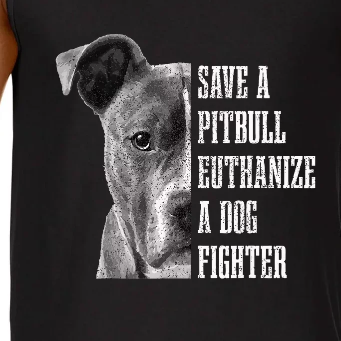 Pitbull Save A Pitbull Funny Dog Rescue Pitbull Mom Dad Comfort Colors® Tank Top