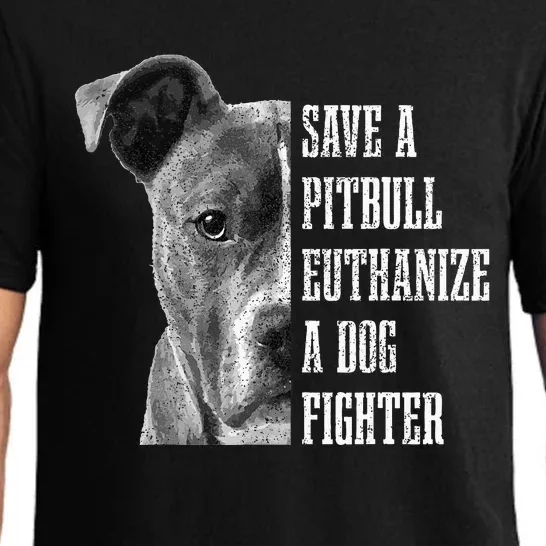 Pitbull Save A Pitbull Funny Dog Rescue Pitbull Mom Dad Pajama Set