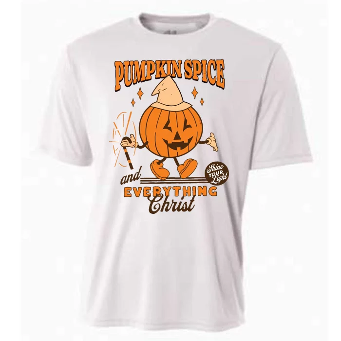 Pumpkin Spice And Everything Christ Jesus Fall Halloween Cooling Performance Crew T-Shirt