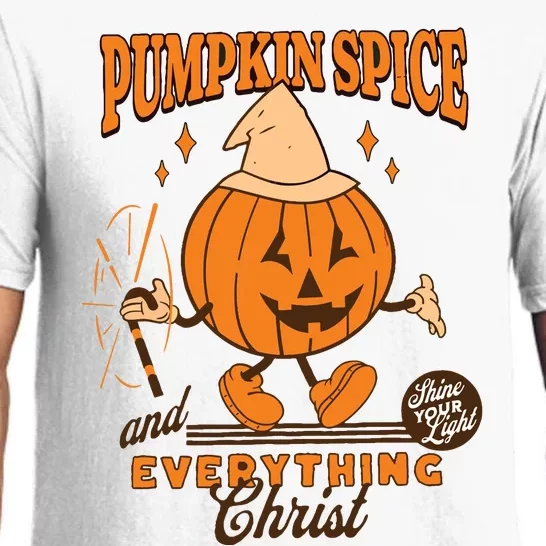 Pumpkin Spice And Everything Christ Jesus Fall Halloween Pajama Set