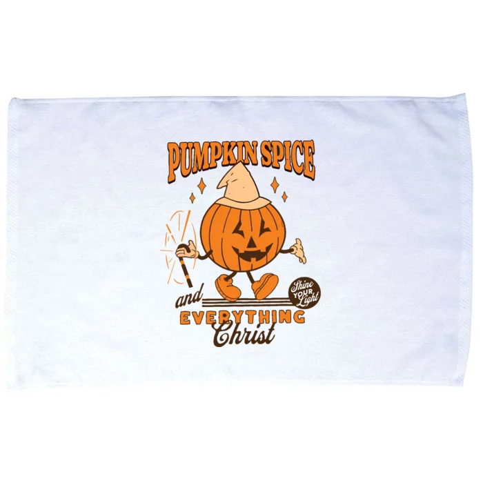 Pumpkin Spice And Everything Christ Jesus Fall Halloween Microfiber Hand Towel