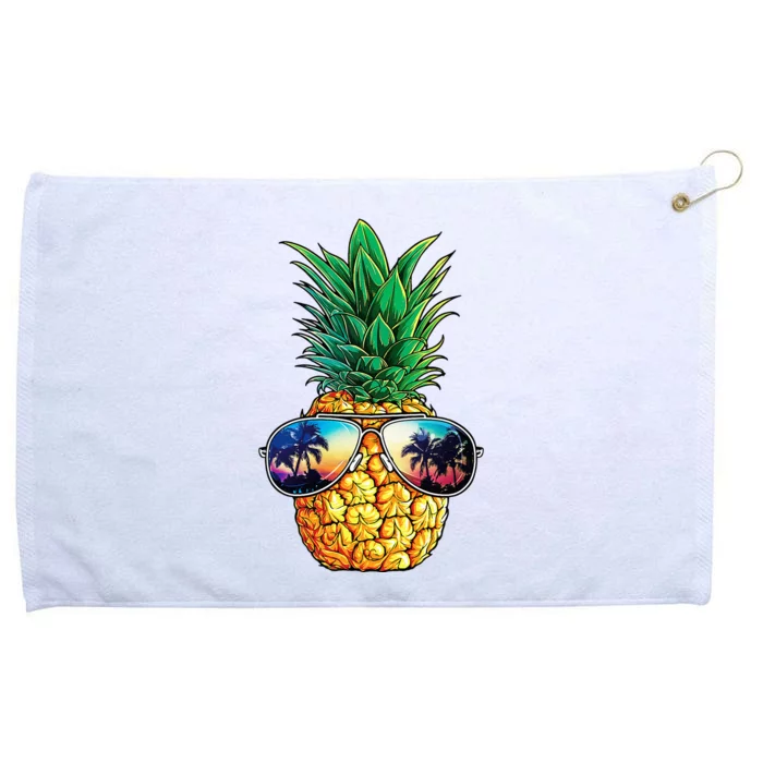 Pineapple Sunglasses Aloha Beaches Hawaii Hawaiian Grommeted Golf Towel