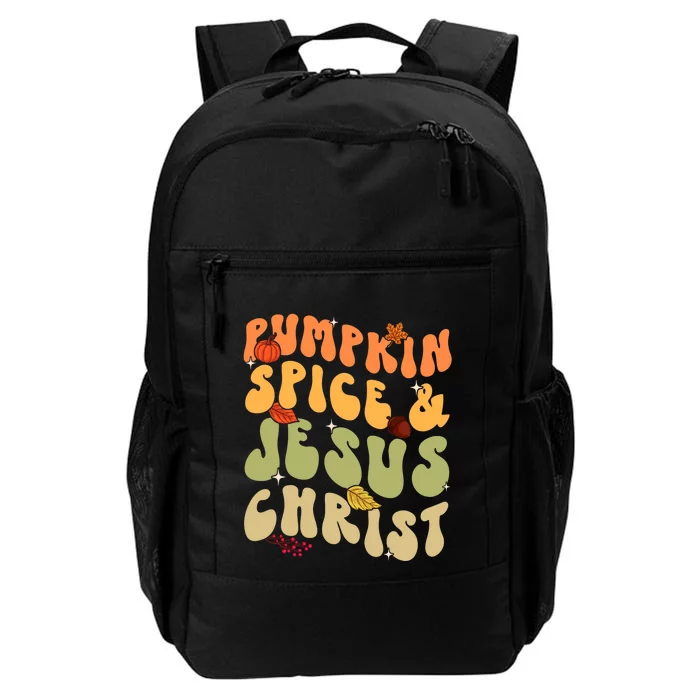 Pumpkin Spice And Jesus Christ Fall Autumn Daily Commute Backpack