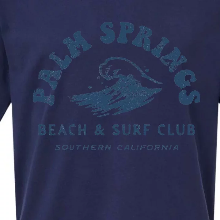 Palm Springs Beach Surf Club Summer Vacations Sueded Cloud Jersey T-Shirt