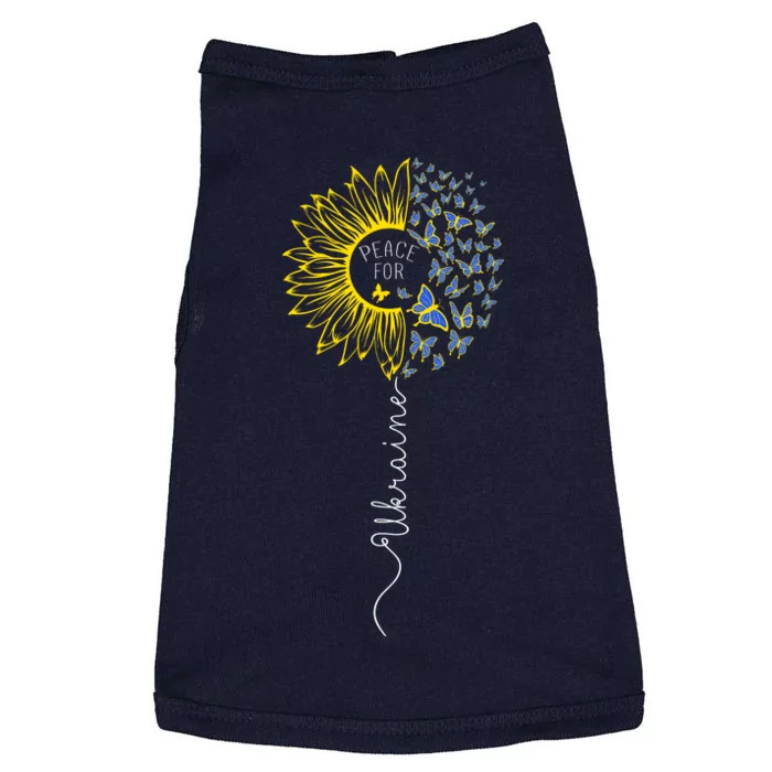 Peace Sunflower Butterflies Flag Support Doggie Tank