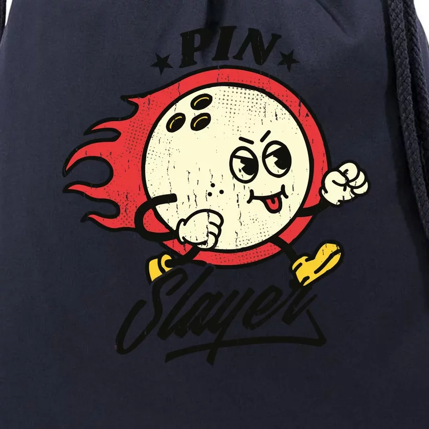 Pink Slayer Bowling Drawstring Bag