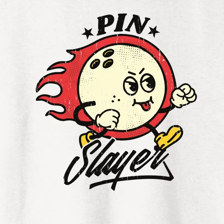 Pink Slayer Bowling Women's Crop Top Tee