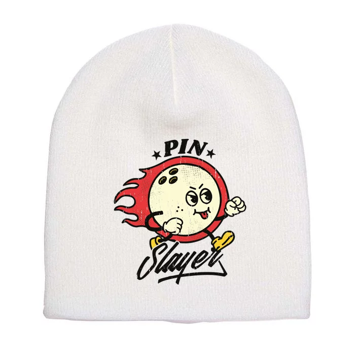 Pink Slayer Bowling Short Acrylic Beanie