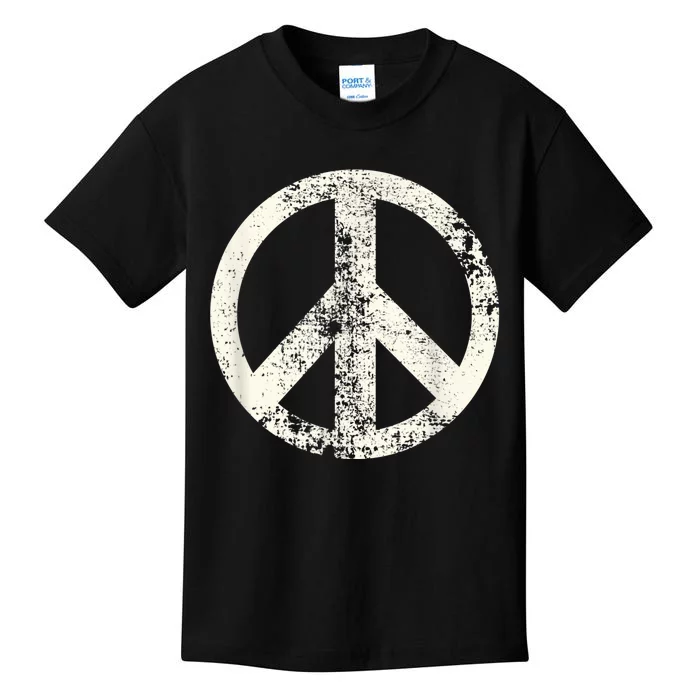 Peace Sign Bright Colorful Flowers 60's 70's Hippie Costume Kids T-Shirt