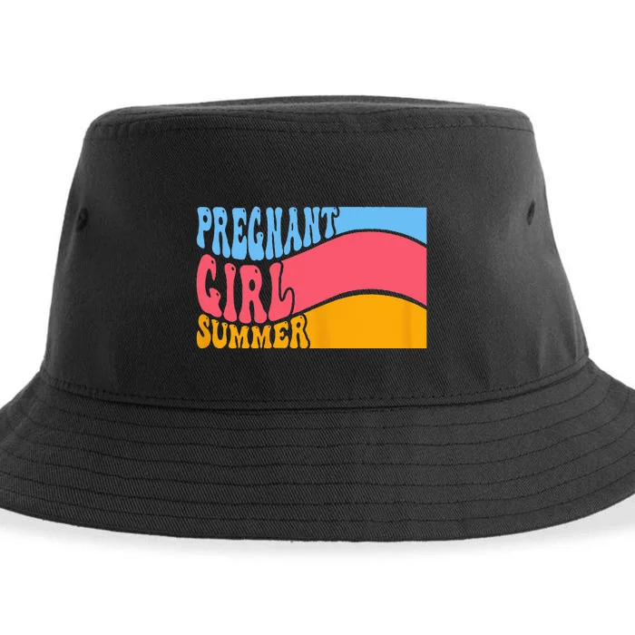 Pregnant Summer Baby Announcement Pregnancy Reveal Sustainable Bucket Hat