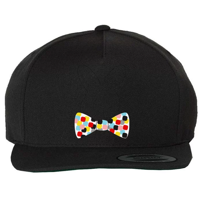 Proud Support Bunny Rabbit Bow Tie Holiday Fun Funny Wool Snapback Cap