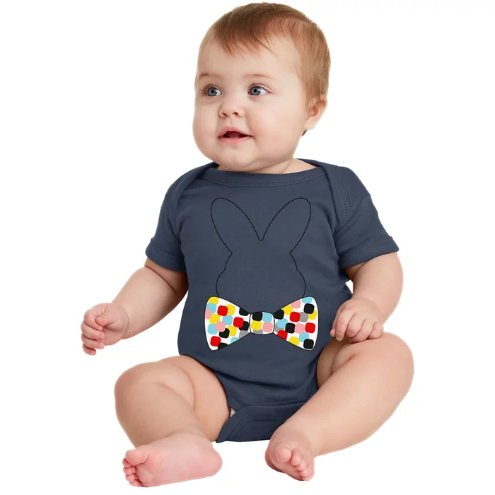 Proud Support Bunny Rabbit Bow Tie Holiday Fun Funny Baby Bodysuit