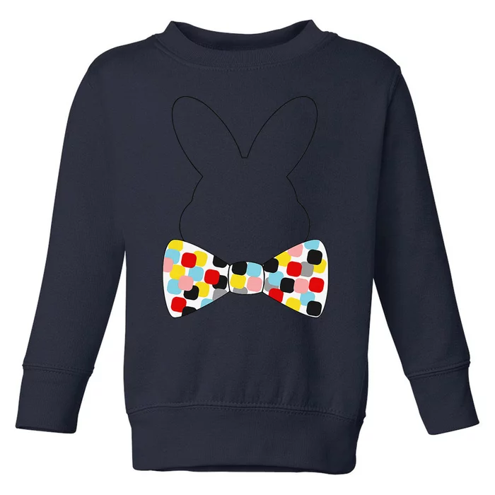 Proud Support Bunny Rabbit Bow Tie Holiday Fun Funny Toddler Sweatshirt