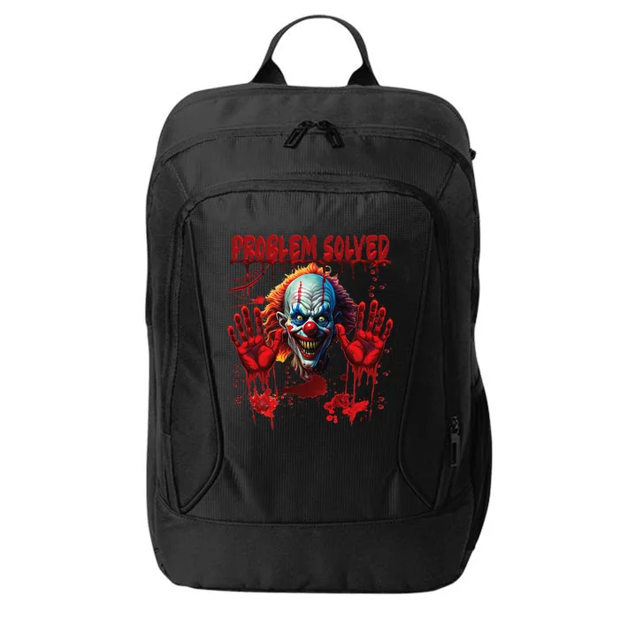 Problem Solved Bloody Hands Costume Clown Halloween City Backpack