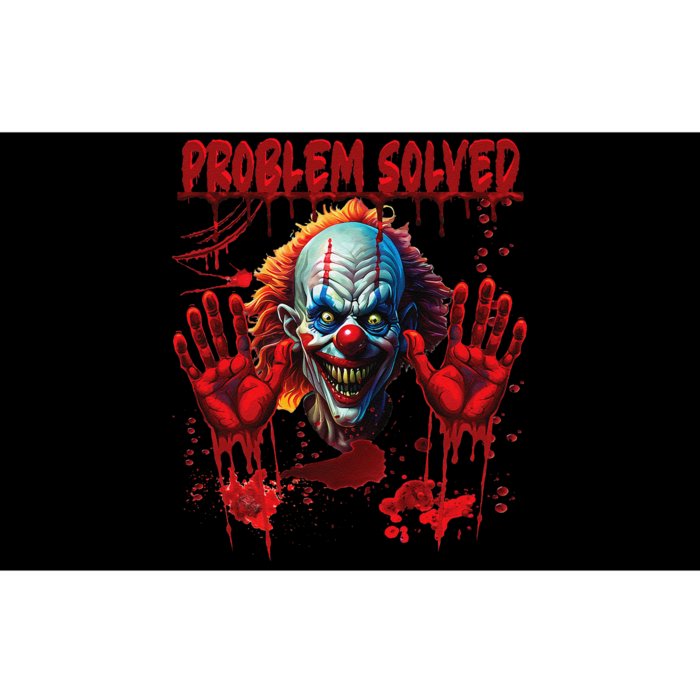 Problem Solved Bloody Hands Costume Clown Halloween Bumper Sticker