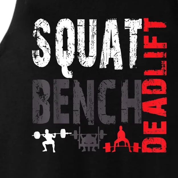 Powerlifting, Squat, Bench, Deadlift, Weightlifting Gift Ladies Tri-Blend Wicking Tank