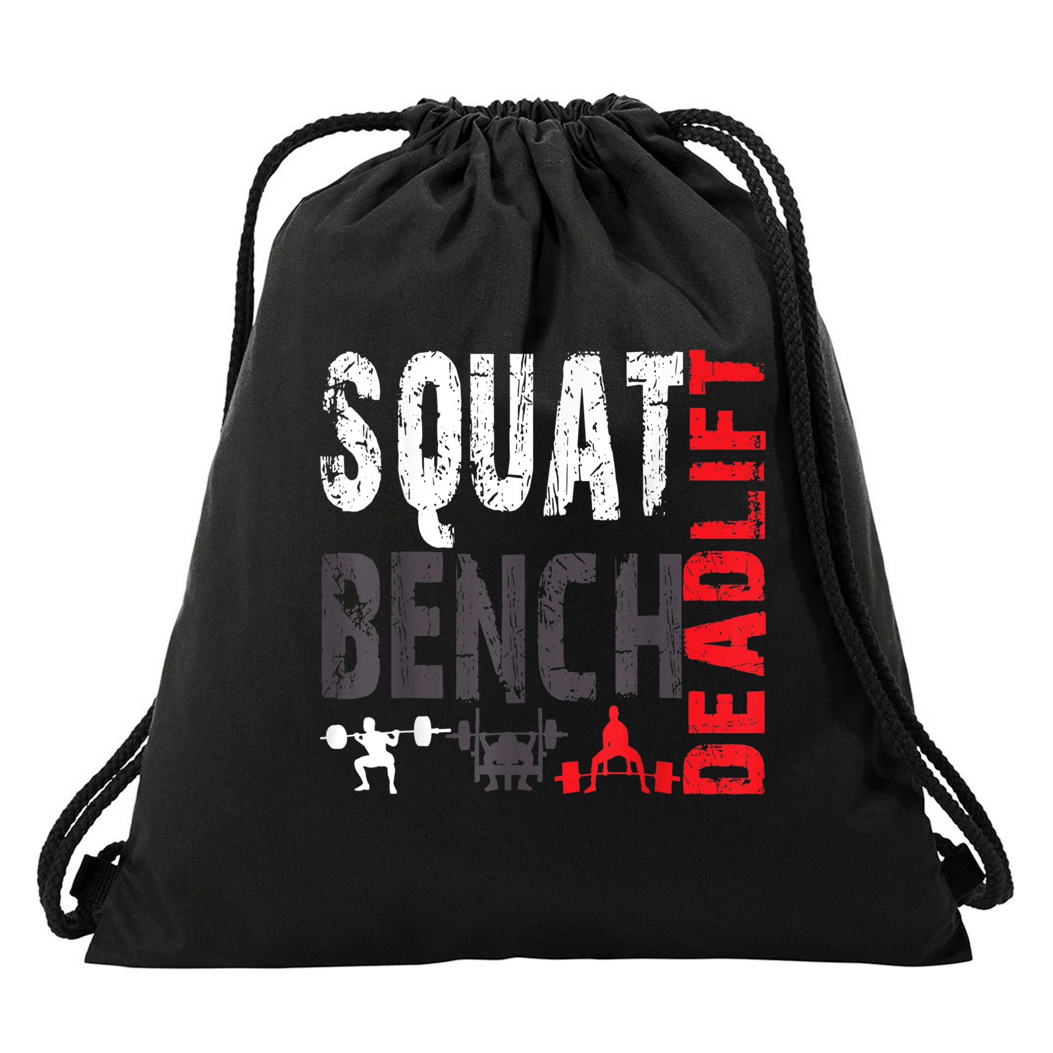 Powerlifting, Squat, Bench, Deadlift, Weightlifting Gift Drawstring Bag