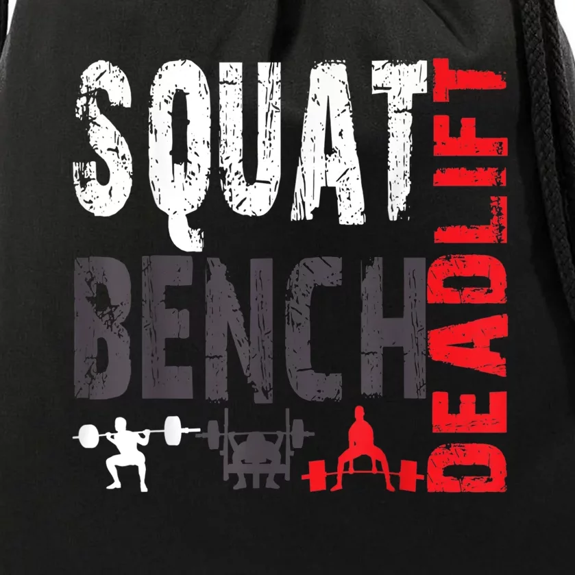 Powerlifting, Squat, Bench, Deadlift, Weightlifting Gift Drawstring Bag