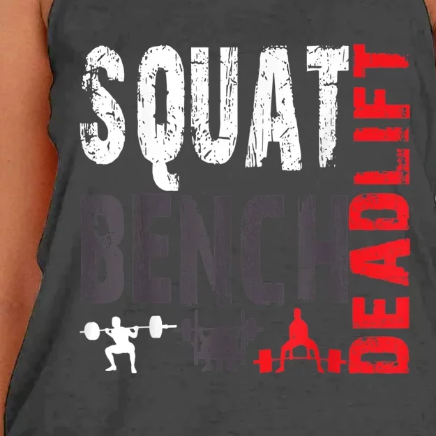 Powerlifting, Squat, Bench, Deadlift, Weightlifting Gift Women's Knotted Racerback Tank