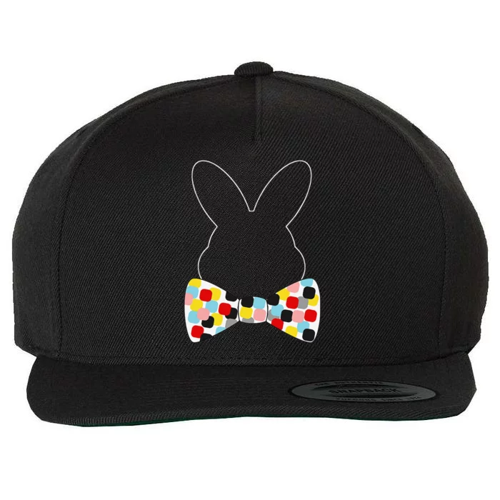 Proud Support Bunny Rabbit Bow Tie Holiday Fun Wool Snapback Cap