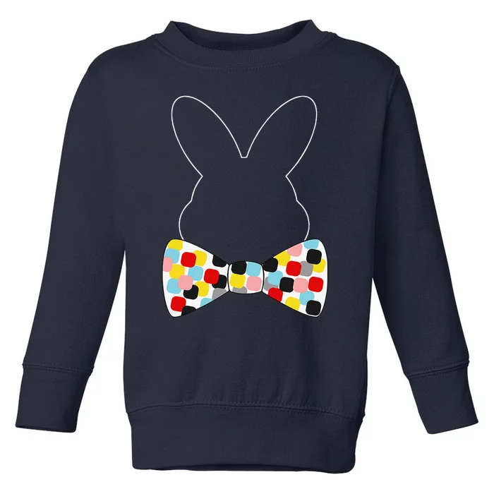 Proud Support Bunny Rabbit Bow Tie Holiday Fun Toddler Sweatshirt