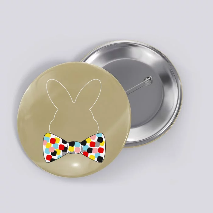 Proud Support Bunny Rabbit Bow Tie Holiday Fun Button