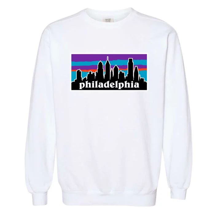 Philadelphia Skyline Baseball Philadelphia City Vintage Phill Garment-Dyed Sweatshirt