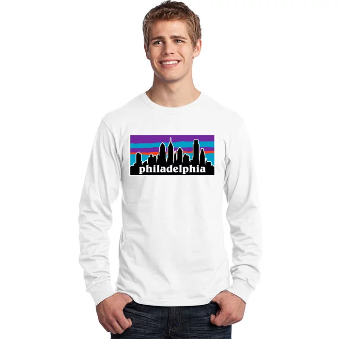 Philadelphia Skyline Baseball Philadelphia City Vintage Phill Tall Long Sleeve T-Shirt