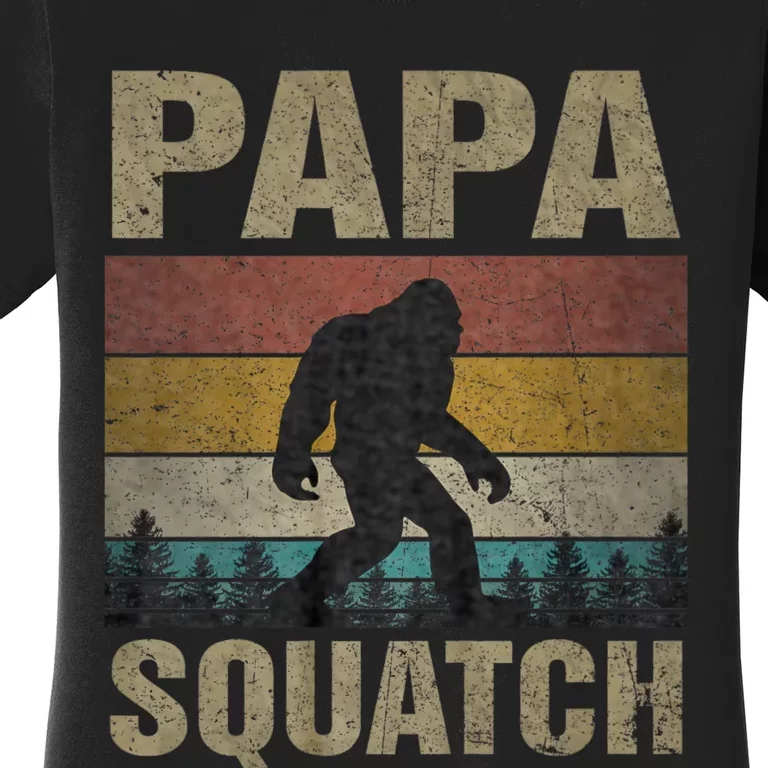 Papa Squatch Bigfoot Papa Sasquatch Yeti Family Women's T-Shirt