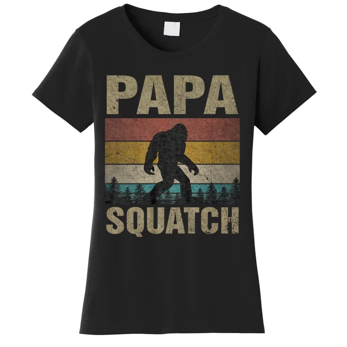 Papa Squatch Bigfoot Papa Sasquatch Yeti Family Women's T-Shirt