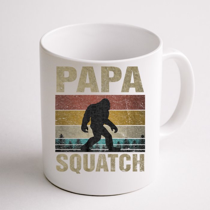 Papa Squatch Bigfoot Papa Sasquatch Yeti Family Front & Back Coffee Mug